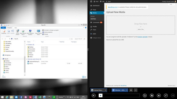 No drag and drop between desktop and Modern UI apps in Windows 8.1 Update 1