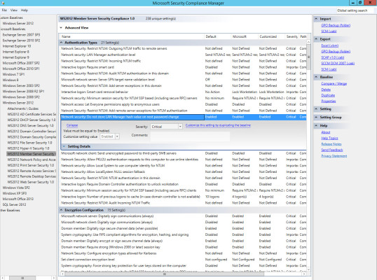 Changing configuration settings in a template