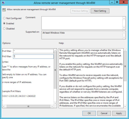 Enable PowerShell Remoting using Group Policy
