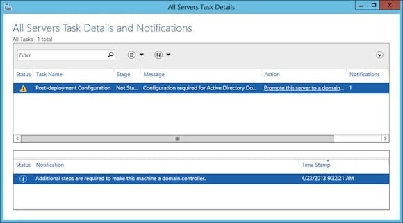 Install Active Directory on Windows Server 2012 using Server Manager