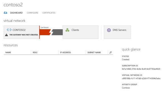 Create the gateway for the Azure virtual network