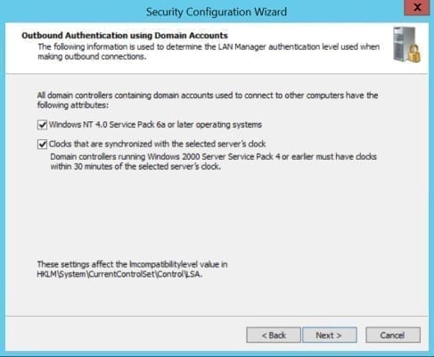 Outbound Authentication using Domain Accounts 