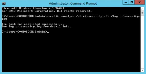 Analyze security from the command line with secedit