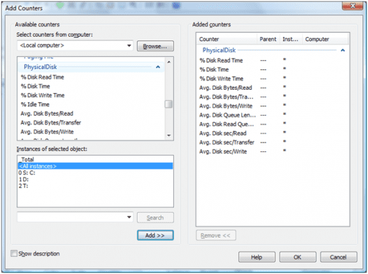 Storage Performance Monitoring with Windows Perfmon