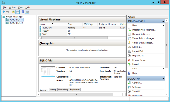 Manage Hyper-V: Using Hyper-V Manager to control host settings