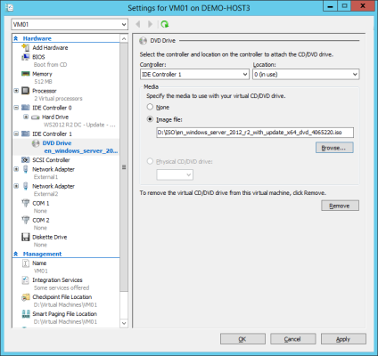 install a guest os in hyper-v