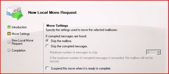 Exchange 2010: New Local Move Request