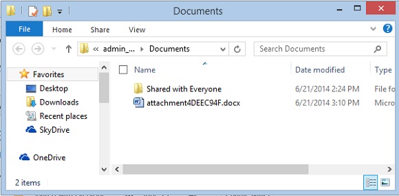 A documents dialog showing the OneDrive file location.