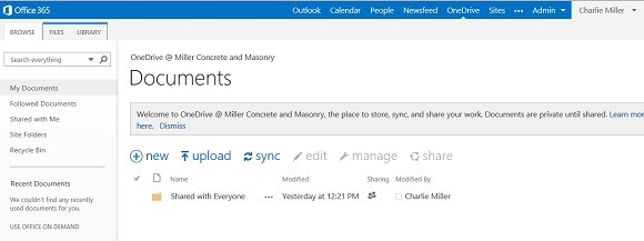 Exploring Document Sharing with OneDrive for Business