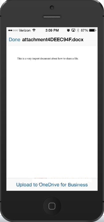 Uploading Document to OneDrive for Business.
