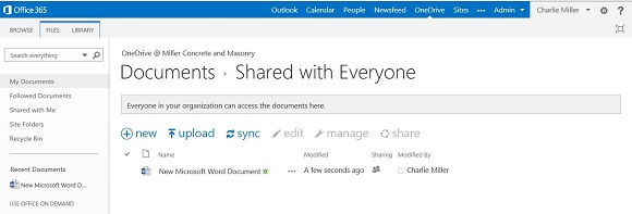 Completing Document Upload Process with OneDrive for Business