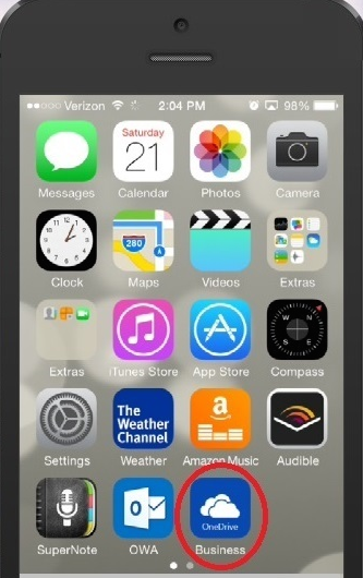OneDrive for Business iPhone App