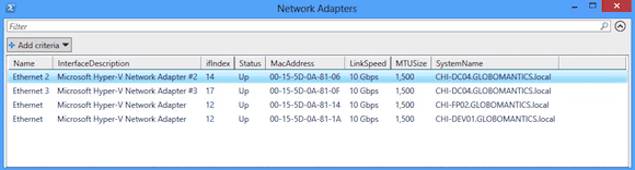 Remote Network Adapter Details