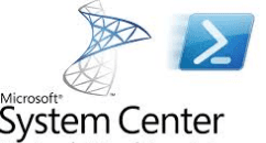 Microsoft System Center logo and PowerShell