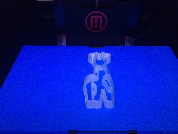 MakerBot Replicator 2 Desktop 3D Printer Giraffe Cookie Cutter complete