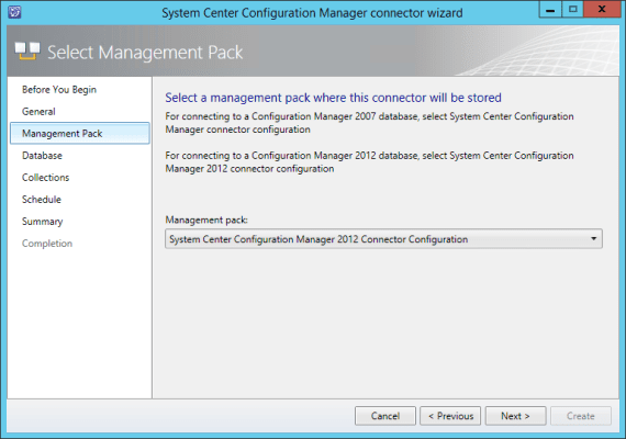 SCSM Connector Wizard, Presenting the SCCM 2012 Management Pack
