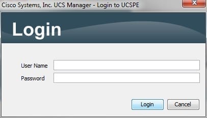 UCS Manager Login Screen
