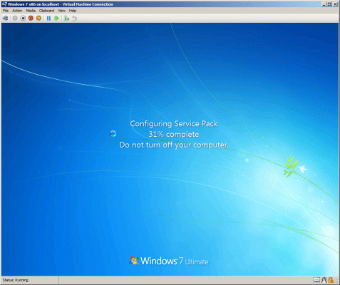 Installing Windows 7 SP1 Beta