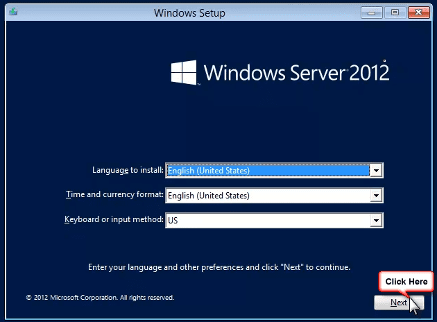 Windows Server 2012 defaults