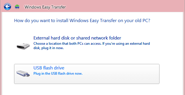 Windows Easy Transfer Install