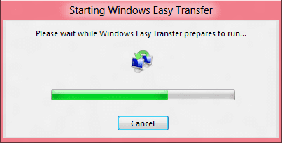 Windows Easy Transfer Starting