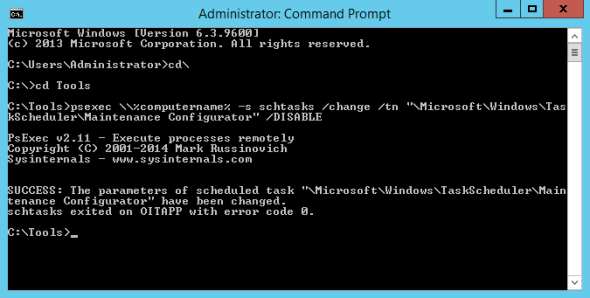 windows server 2012 disable automatic maintenance