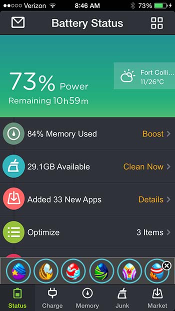 Battery Doctor Management App for iPhone