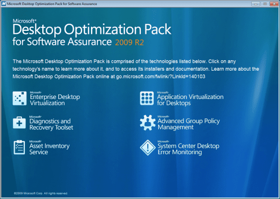 DaRT installation from Microsoft Desktop Optimization Pack 2009 R2