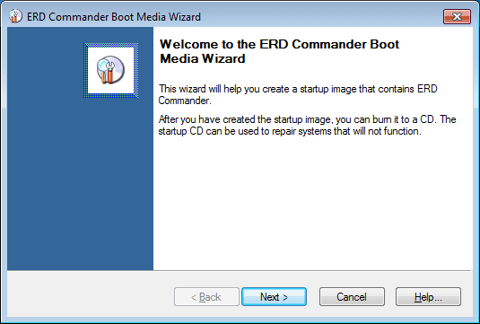 ERD Commander: create ERD ISO image
