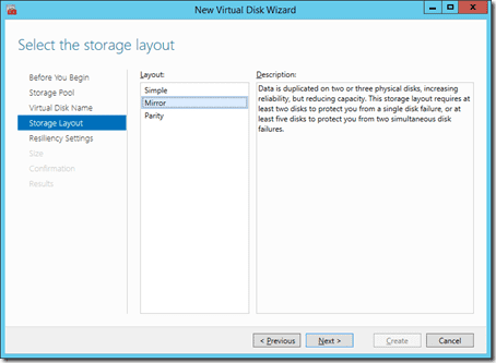 Configure Storage Spaces in a Failover Cluster: virtual disk