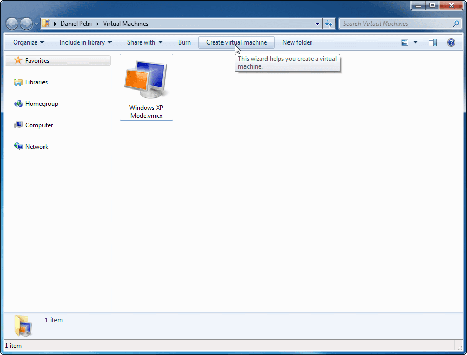 windows 7 virtual pc integration features not working