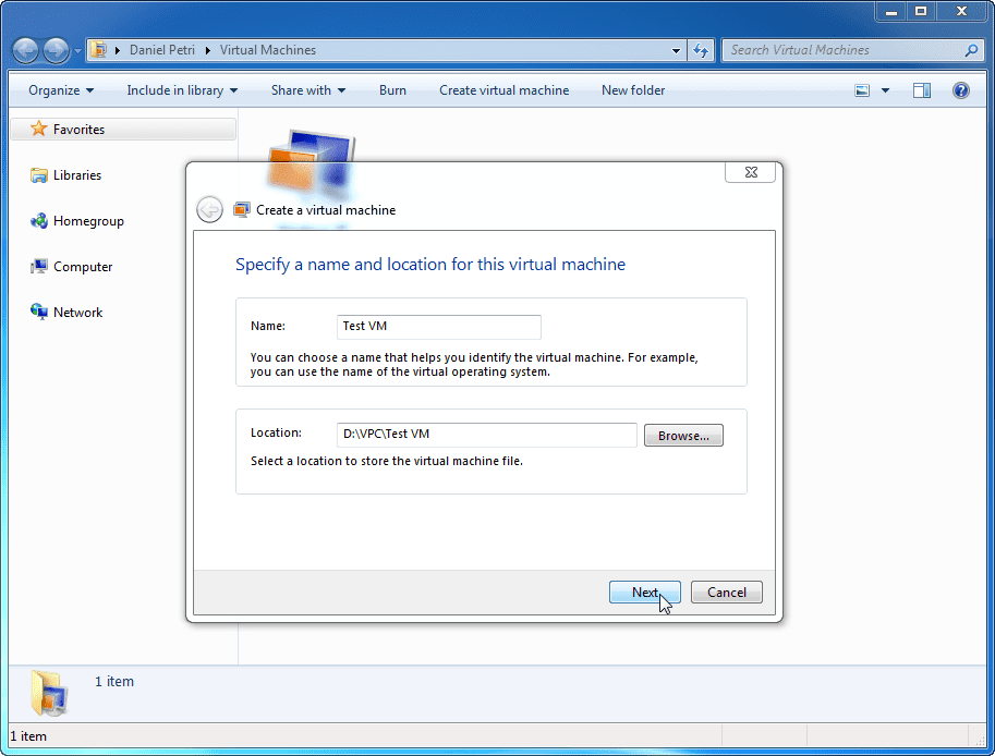 windows 7 virtual pc integration features not working