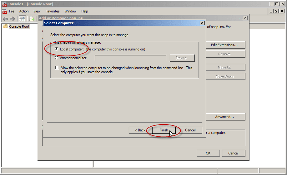 how to enable secure LDAP on Server 2008/2012 DCs: local computer