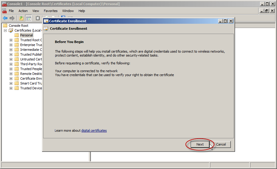 how to enable secure LDAP on Server 2008/2012 DCs: certificate
