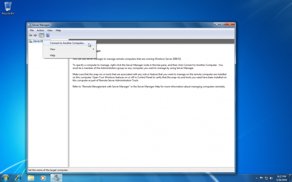 Remote Server Administration Tools: Server Manager
