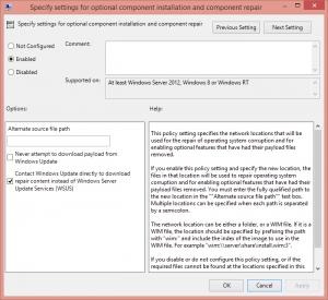 install Windows 8.1 KB2919355 specify settings