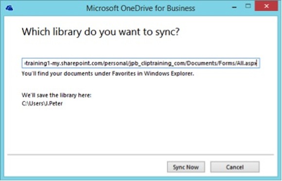 Microsoft OneDrive for Business library sync