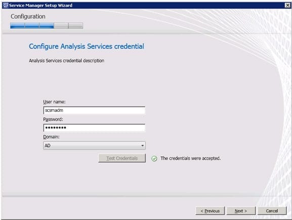  Configuring Analysis Services credentials