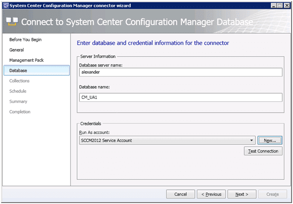 Connect to System Center Configuration Manager Database