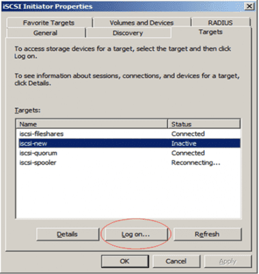 iSCSI technology: Microsoft iSCSI Initiator