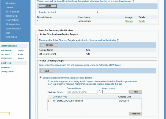 identifying admin account oit 6