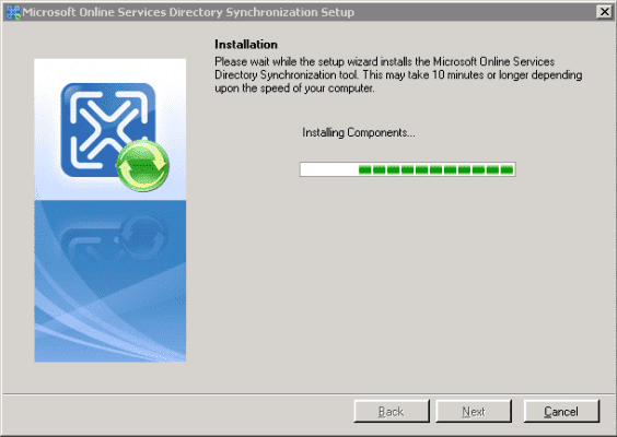 Microsoft Directory Synchronization setup