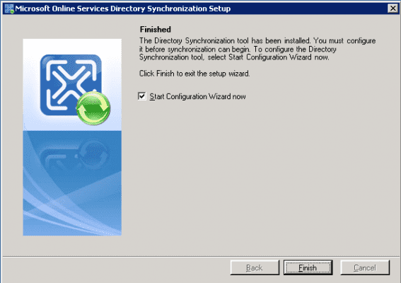 Microsoft Directory Synchronization configuration