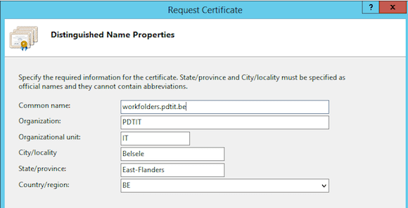 Internal Certificate Request