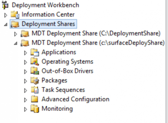 MDT Configuration deployment workbench