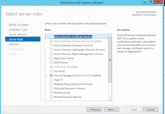 Install Active Directory Certificate Authority