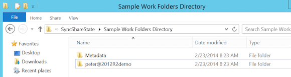 manage work folders in Windows Server 2012