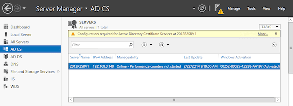 Install Active Directory Certificate Authority AD CS