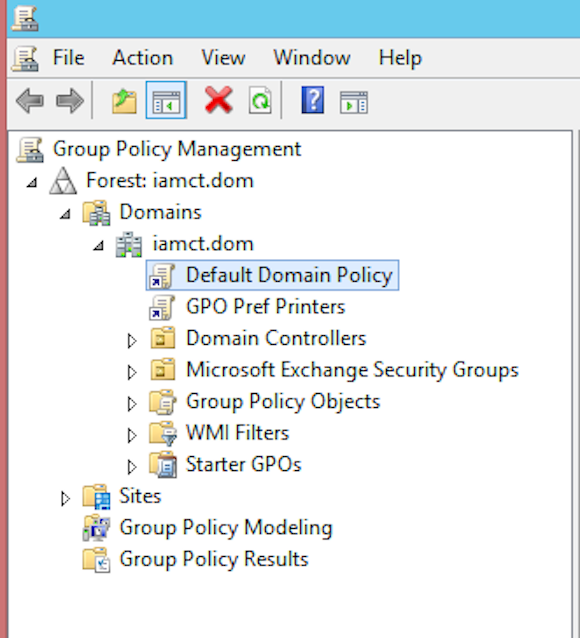 Editing default domain policy