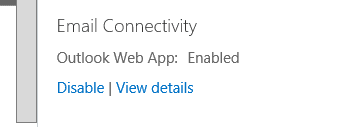 Block Outlook Web Access enable email